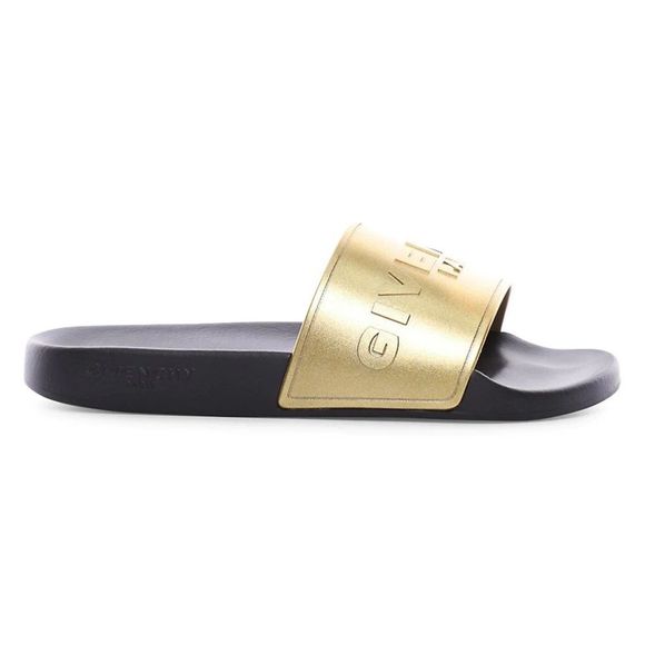 Givenchy Other - Givenchy Mens Logo Gold Slide Sandals EU 43 (US 10)